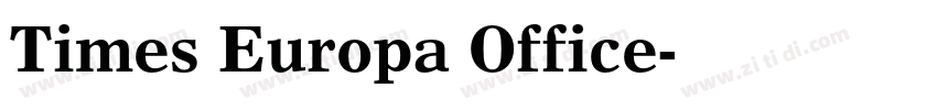 Times Europa Office字体转换